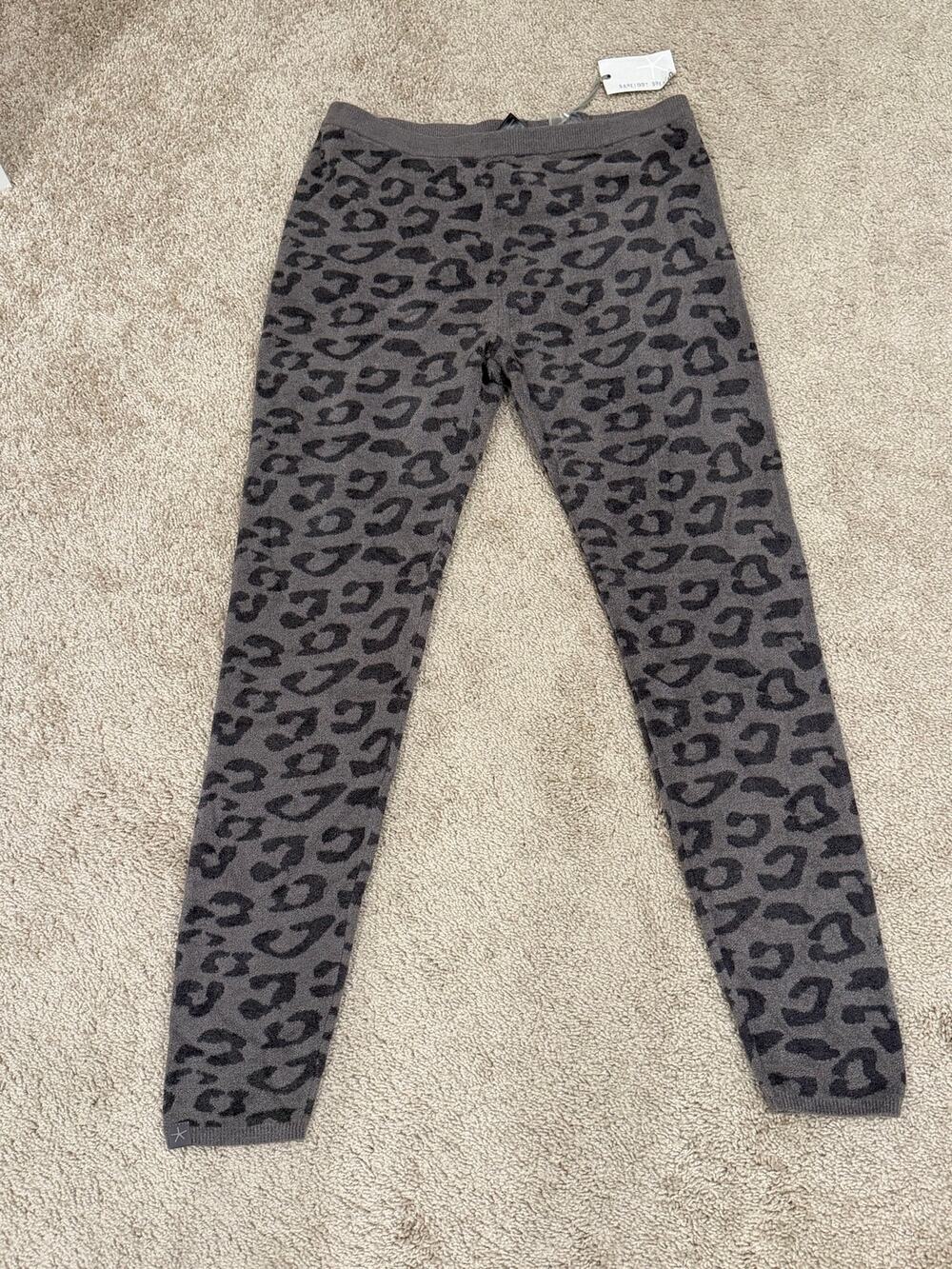 Barefoot Dreams CozyChic Ultra Lite Leopard Print Leggings Size L NWT